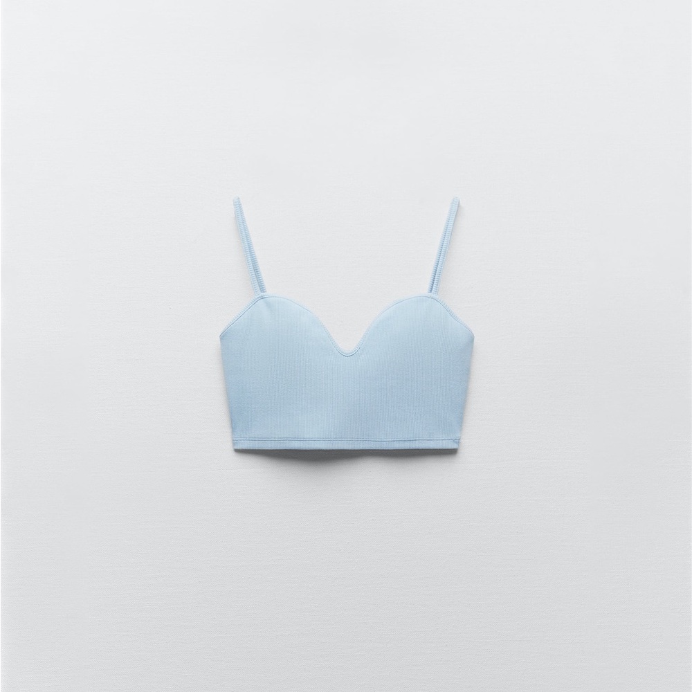 ZARA SWEETHEART NECK TOP